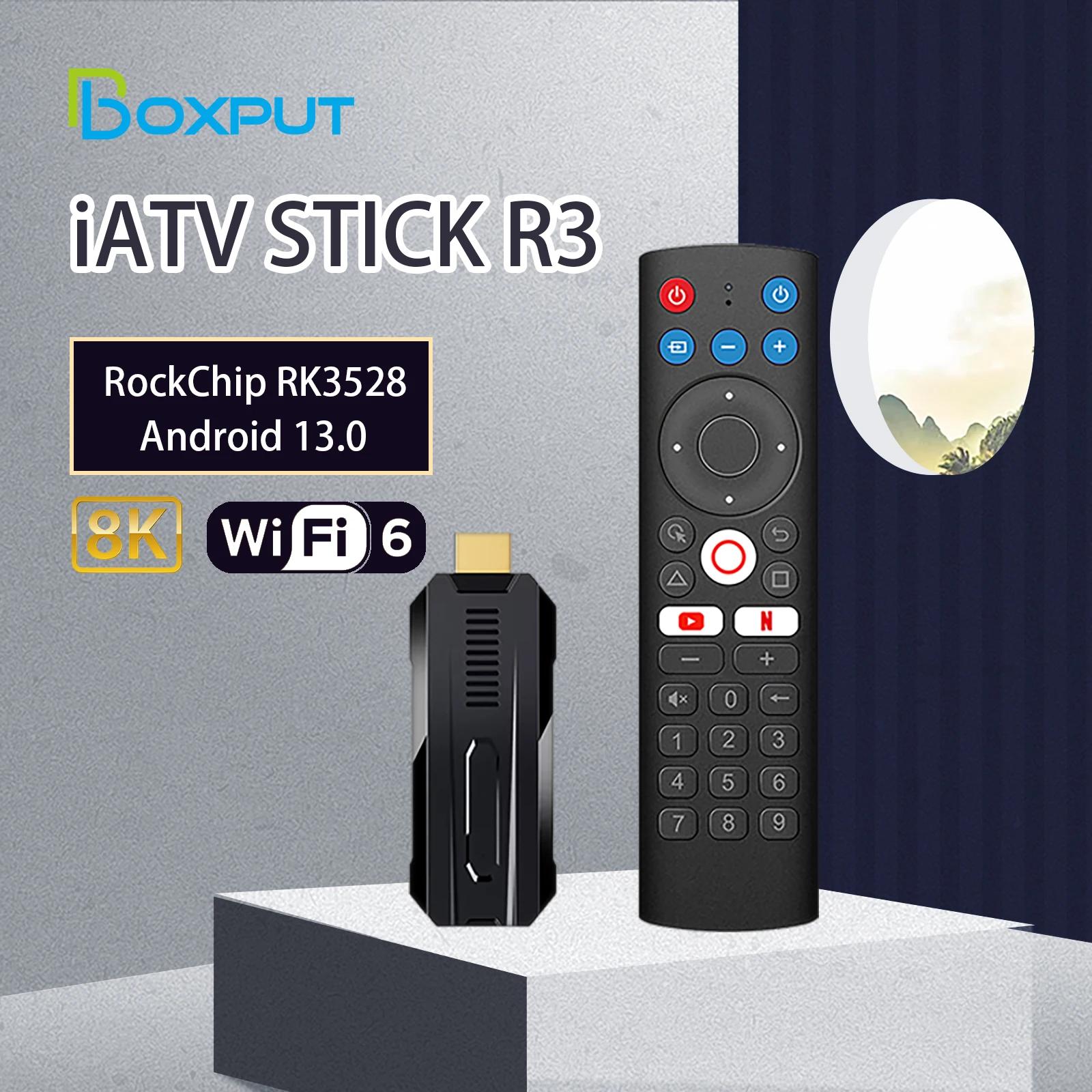 BOXPUT ȵ̵ 13.0 iATV R3 ̾ TV ƽ, RockChip RK3528, 8K ޴ TVڽ, 2.4G, 5G, WiFi6, BT5.0, OTG, TF , ũĳ 